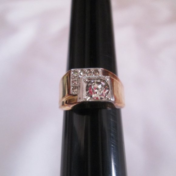 MEN’S VINTAGE CRYSTAL RING – 10 - 10.5 - Picture 3 of 9